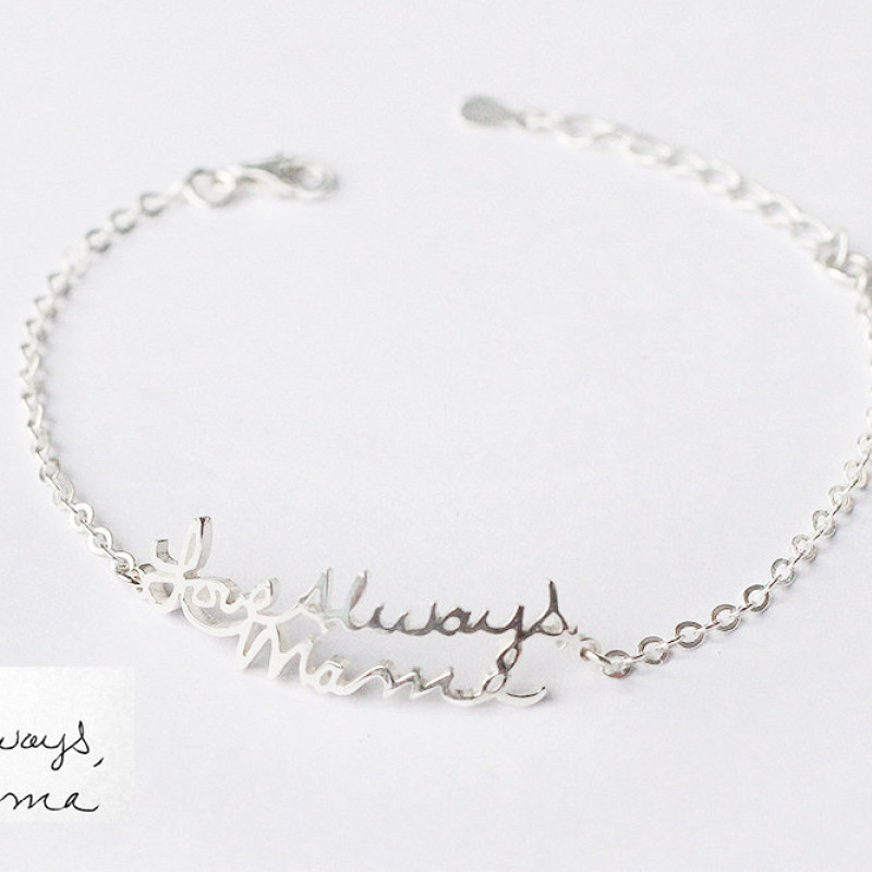 Handwriting Bracelet • Handwritten Bracelet • Signature Bracelet ...