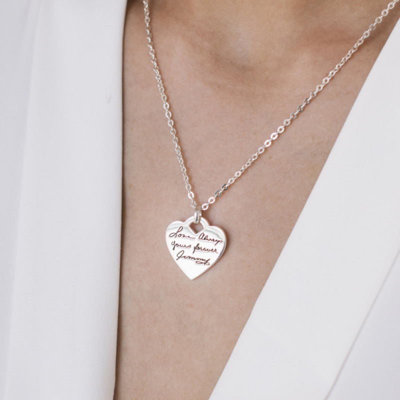 Handwritten Jewelry • Memorial Handwriting Jewelry • Handwritten