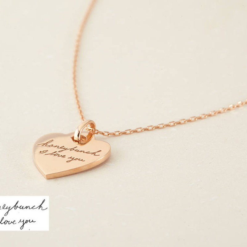 Handwritten Jewelry • Memorial Handwriting Jewelry • Handwritten