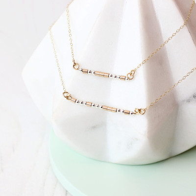 Delicate Morse Code Necklace / 18k Gold Plated & Sterling Silver / Personalised Necklace / Minimalist / Gift For Her