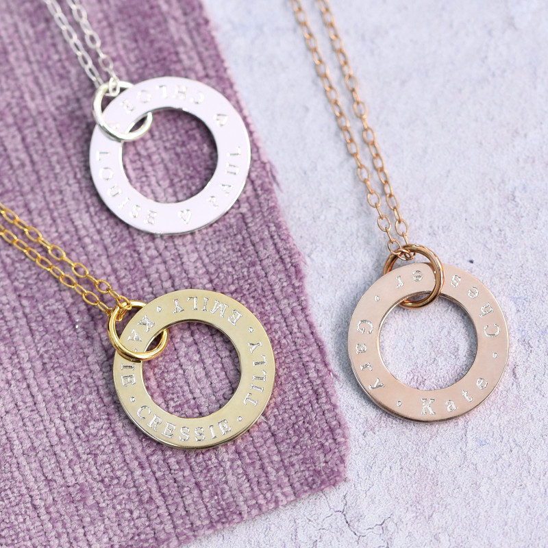 Personalised Secret Circle Necklace | Posh Totty Designs