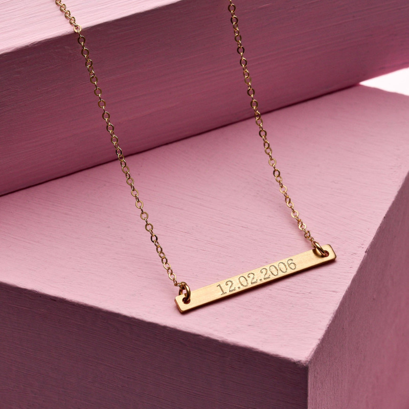 Personalised date necklace – Abloro Jewellery