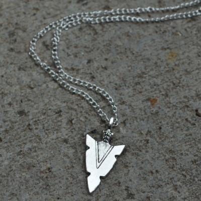 Men's Personalized Arrowhead Necklace, Custom Men's Name Necklace, Personalized Jewelry, Men's Arrow Necklace, Men's Gift - Scott Necklace