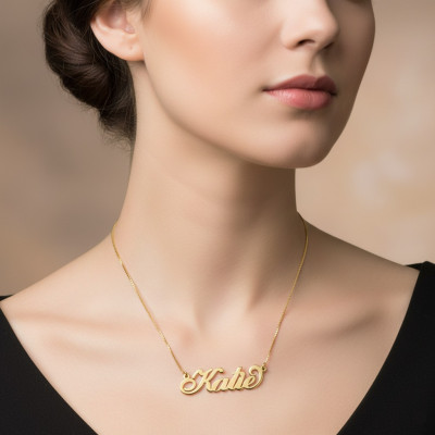 18k Gold Plated Personalized Katie Necklace