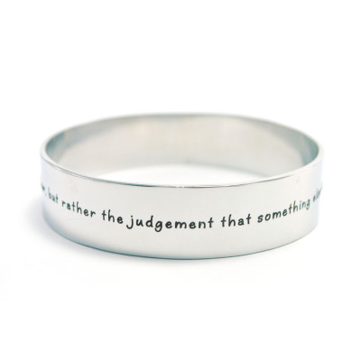 Personalised 15mm Wide Endless Bangle - Silver - AMAZINGNECKLACE.COM