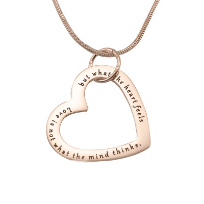 Personalised Always in My Heart Necklace - 18ct  Rose Gold Plated - AMAZINGNECKLACE.COM