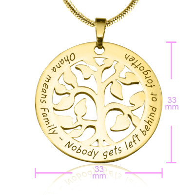 Personalised Ohana Tree - 18ct Gold Plated *Limited Edition - AMAZINGNECKLACE.COM