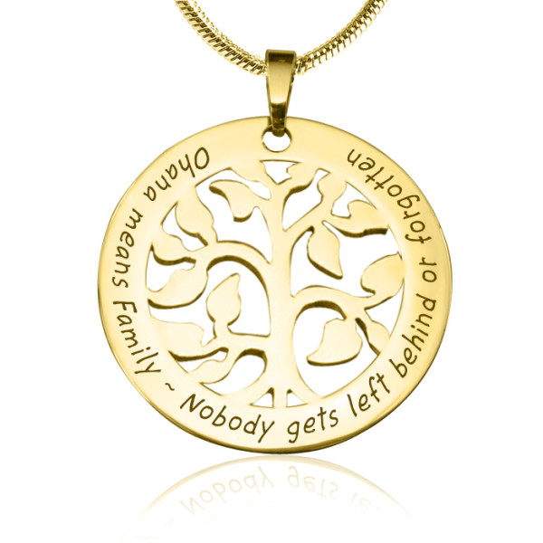 Personalised Ohana Tree - 18ct Gold Plated *Limited Edition - AMAZINGNECKLACE.COM