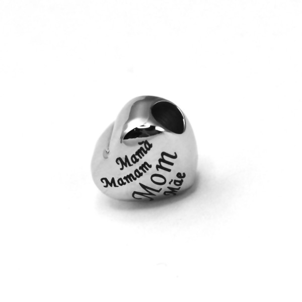 Personalised Mothers Heart Charm for Charm Bangle - AMAZINGNECKLACE.COM