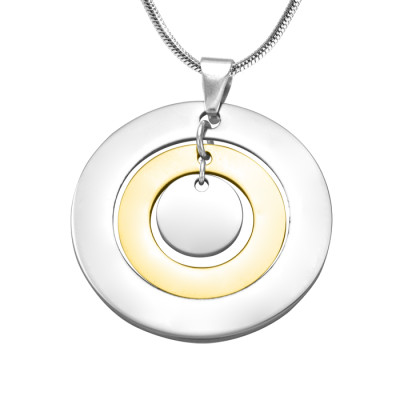 Personalised Circles of Love Necklace - TWO TONE - Gold  Silver - AMAZINGNECKLACE.COM