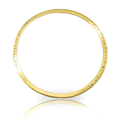 Personalised Classic Bangle - 18ct Gold Plated - AMAZINGNECKLACE.COM
