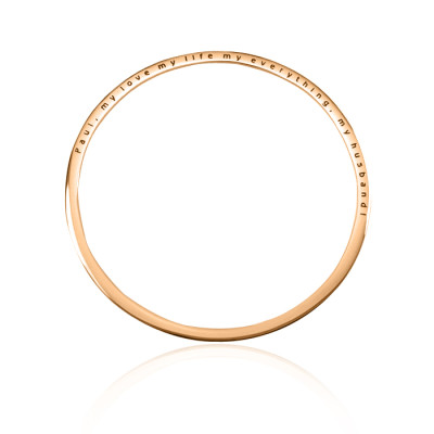 Personalised Classic Bangle - 18ct Rose Gold Plated - AMAZINGNECKLACE.COM