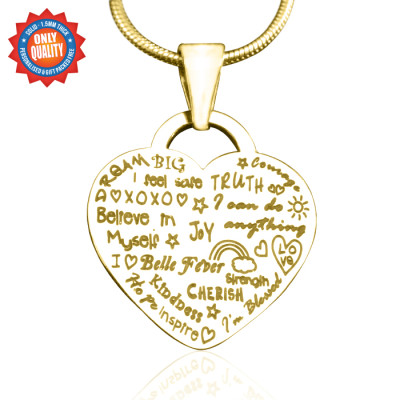 Personalised Heart of Hope Necklace - 18ct Gold Plated - AMAZINGNECKLACE.COM