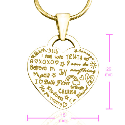 Personalised Heart of Hope Necklace - 18ct Gold Plated - AMAZINGNECKLACE.COM