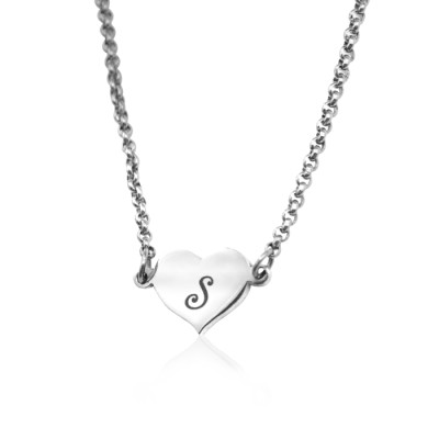 Personalised Precious Heart - Sterling Silver - AMAZINGNECKLACE.COM