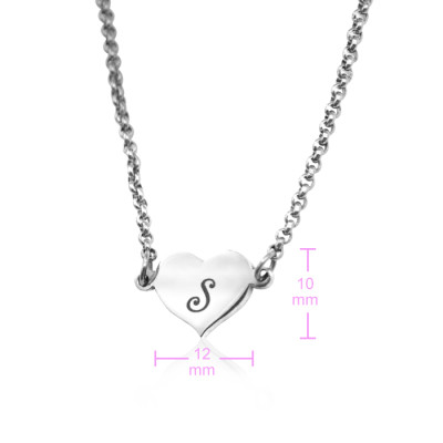 Personalised Precious Heart - Sterling Silver - AMAZINGNECKLACE.COM