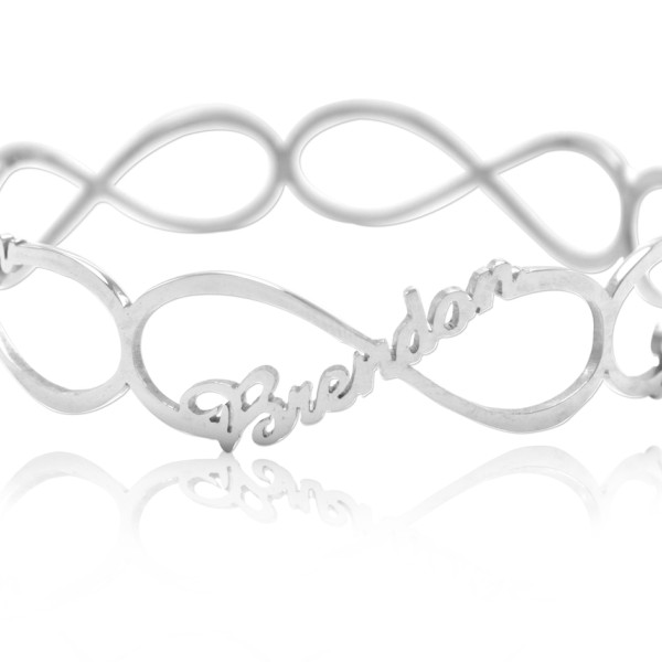 Personalised Endless Single Infinity Bangle - AMAZINGNECKLACE.COM