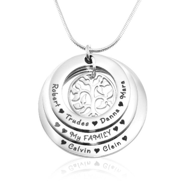 Personalised Family Triple Love - Sterling Silver - AMAZINGNECKLACE.COM