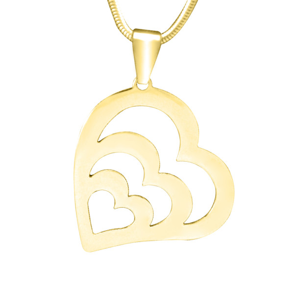 Personalised Hearts of Love Necklace - 18ct Gold Plated - AMAZINGNECKLACE.COM