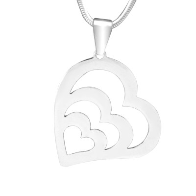 Personalised Hearts of Love Necklace - Sterling Silver - AMAZINGNECKLACE.COM