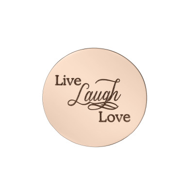 Personalised Live Laugh Love Disc - Dream Locket - AMAZINGNECKLACE.COM