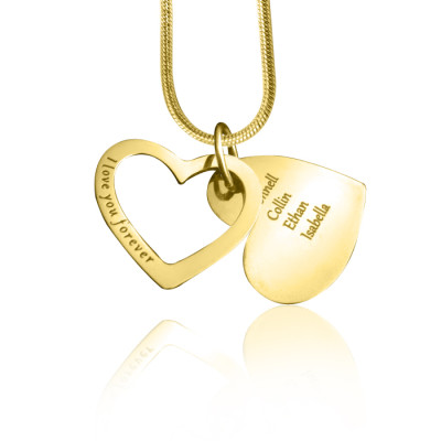 Personalised Love Forever Necklace - 18ct Gold Plated - AMAZINGNECKLACE.COM