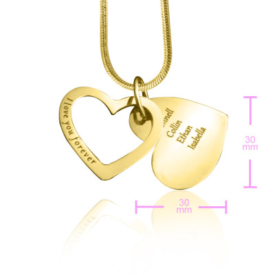 Personalised Love Forever Necklace - 18ct Gold Plated - AMAZINGNECKLACE.COM