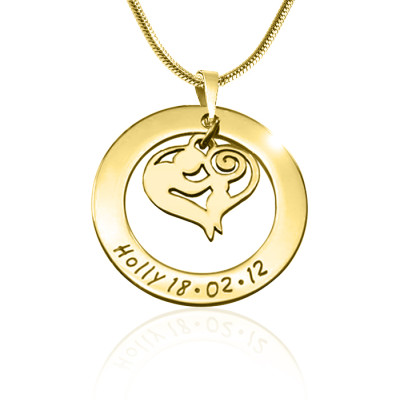 Personalised Mothers Love Necklace - 18ct Gold Plated - AMAZINGNECKLACE.COM