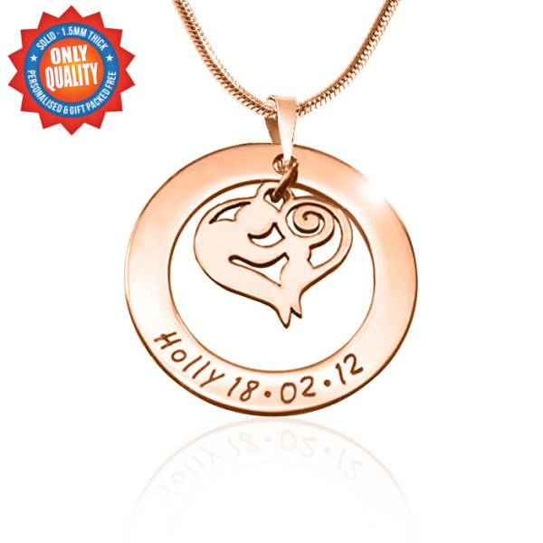 Personalised Mothers Love Necklace - 18ct Rose Gold Plated - AMAZINGNECKLACE.COM