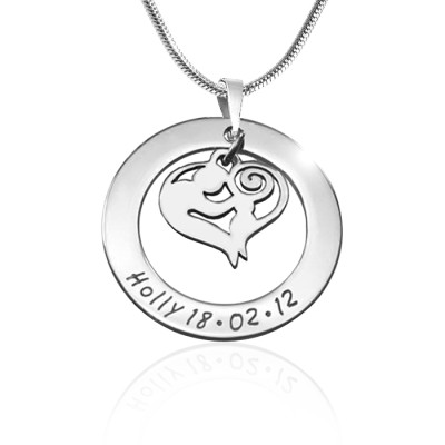 Personalised Mothers Love Necklace - Sterling Silver - AMAZINGNECKLACE.COM