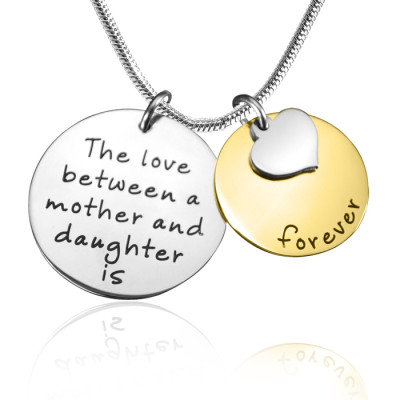 Personalised Mother Forever Necklace - Two Tone - Gold  Silver - AMAZINGNECKLACE.COM