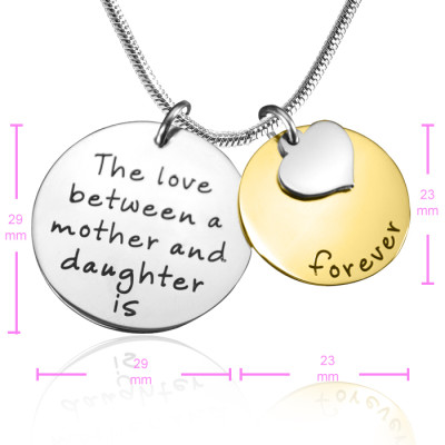 Personalised Mother Forever Necklace - Two Tone - Gold  Silver - AMAZINGNECKLACE.COM