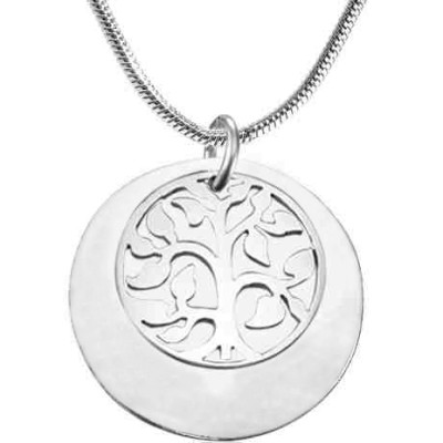 Personalised My Family Tree Single Disc - Sterling Silver - AMAZINGNECKLACE.COM