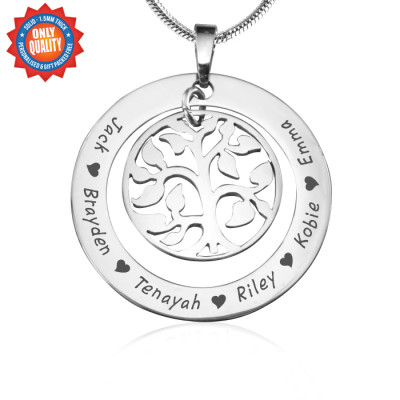 Personalised My Family Tree Necklace - Sterling Silver - AMAZINGNECKLACE.COM