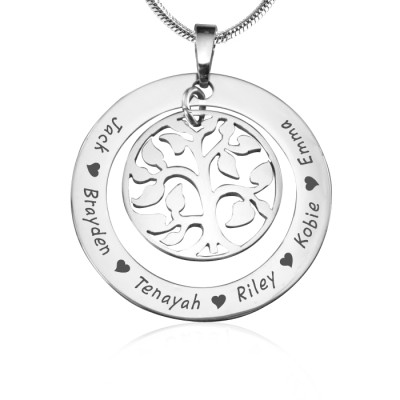 Personalised My Family Tree Necklace - Sterling Silver - AMAZINGNECKLACE.COM