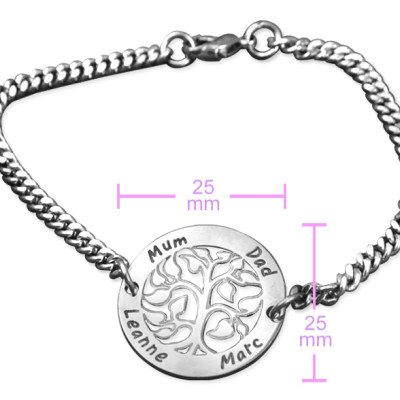 Personalised My Tree Bracelet/Anklet - Sterling Silver - AMAZINGNECKLACE.COM
