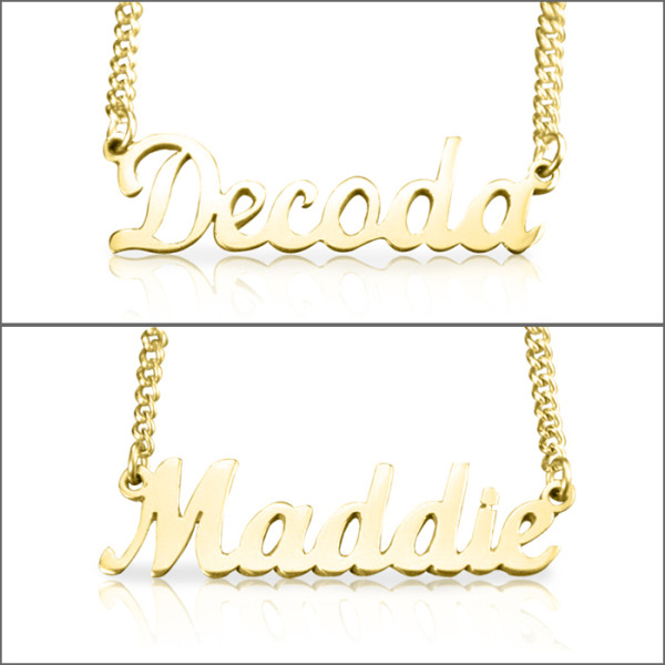 Personalised Name Necklace - 18ct Gold Plated - AMAZINGNECKLACE.COM