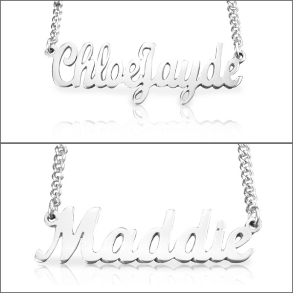 Personalised Name Necklace - Sterling Silver - AMAZINGNECKLACE.COM