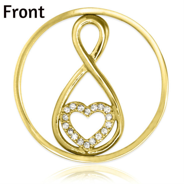Personalised Gold Infinity - Diamonte INSERT ONLY - AMAZINGNECKLACE.COM