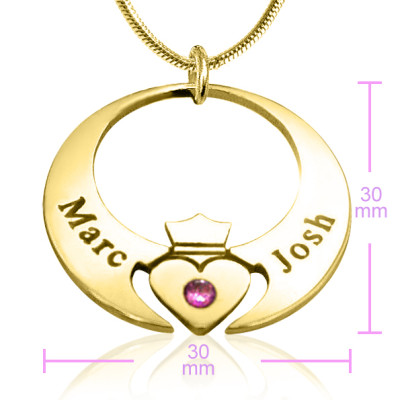 Personalised Queen of My Heart Necklace - 18ct Gold Plated - AMAZINGNECKLACE.COM