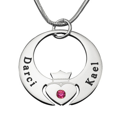 Personalised Queen of My Heart Necklace - Sterling Silver - AMAZINGNECKLACE.COM