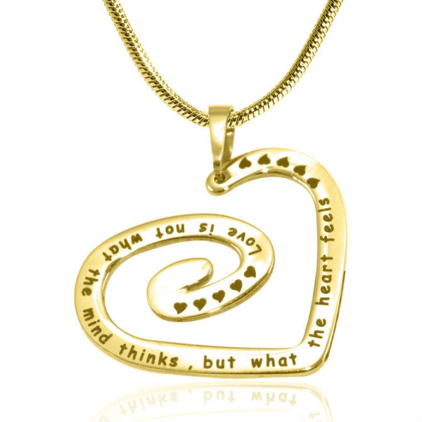 Personalised Swirls of My Heart Necklace - 18ct Gold Plated - AMAZINGNECKLACE.COM