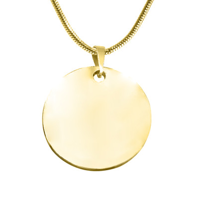 Personalised Swirls of Time Disc Necklace - 18ct Gold Plated - AMAZINGNECKLACE.COM