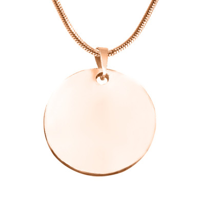 Personalised Swirls of Time Disc Necklace - 18ct Rose Gold Plated - AMAZINGNECKLACE.COM