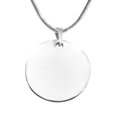 Personalised Swirls of Time Disc Necklace - Sterling Silver - AMAZINGNECKLACE.COM