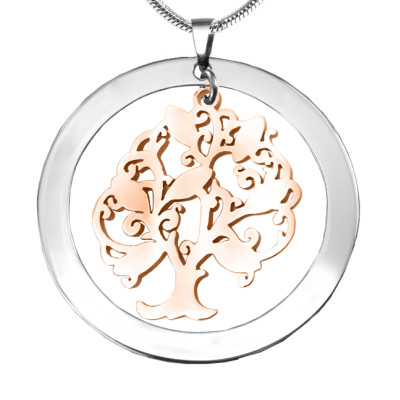 Personalised Tree of My Life Washer 7 - Two Tone - Rose Gold Tree - AMAZINGNECKLACE.COM