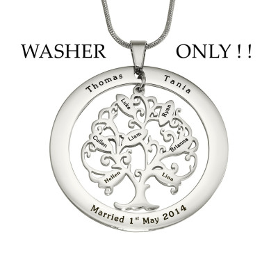 Personalised ADDITIONAL Tree of My Life WASHER ONLY - AMAZINGNECKLACE.COM