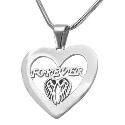 Personalised Angel in My Heart Necklace - Sterling Silver - AMAZINGNECKLACE.COM