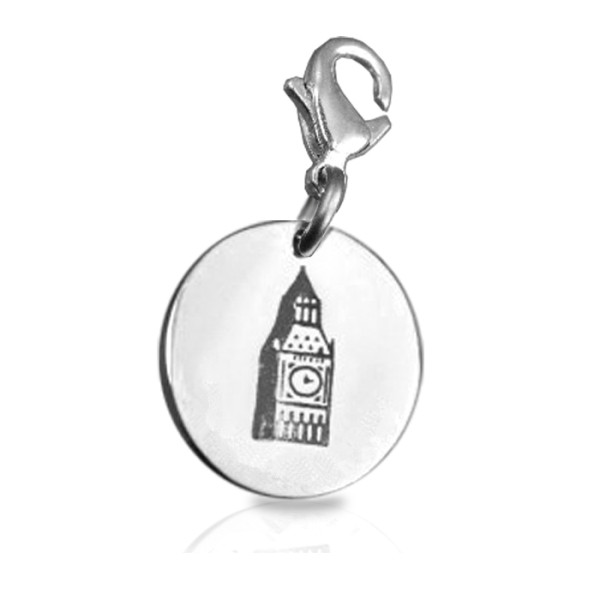 Personalised Big Ben Tower Clock Charm - AMAZINGNECKLACE.COM