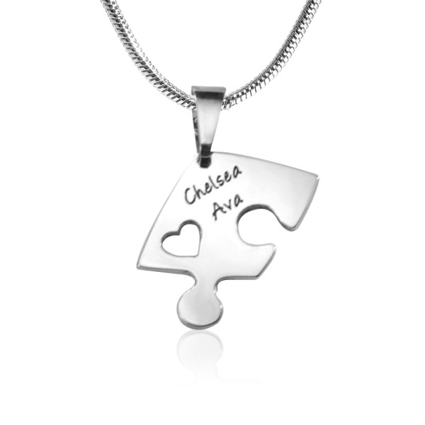 Personalised Triple Heart Puzzle - Three Personalised Necklaces - AMAZINGNECKLACE.COM